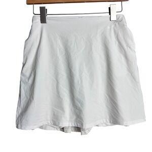 Nike Dri-FIT White Pleated Tennis Skirt Lace trim Inset Skort XS preppy sporty
